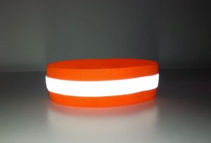 Reflexný obojok 4 cm guma / oranžový